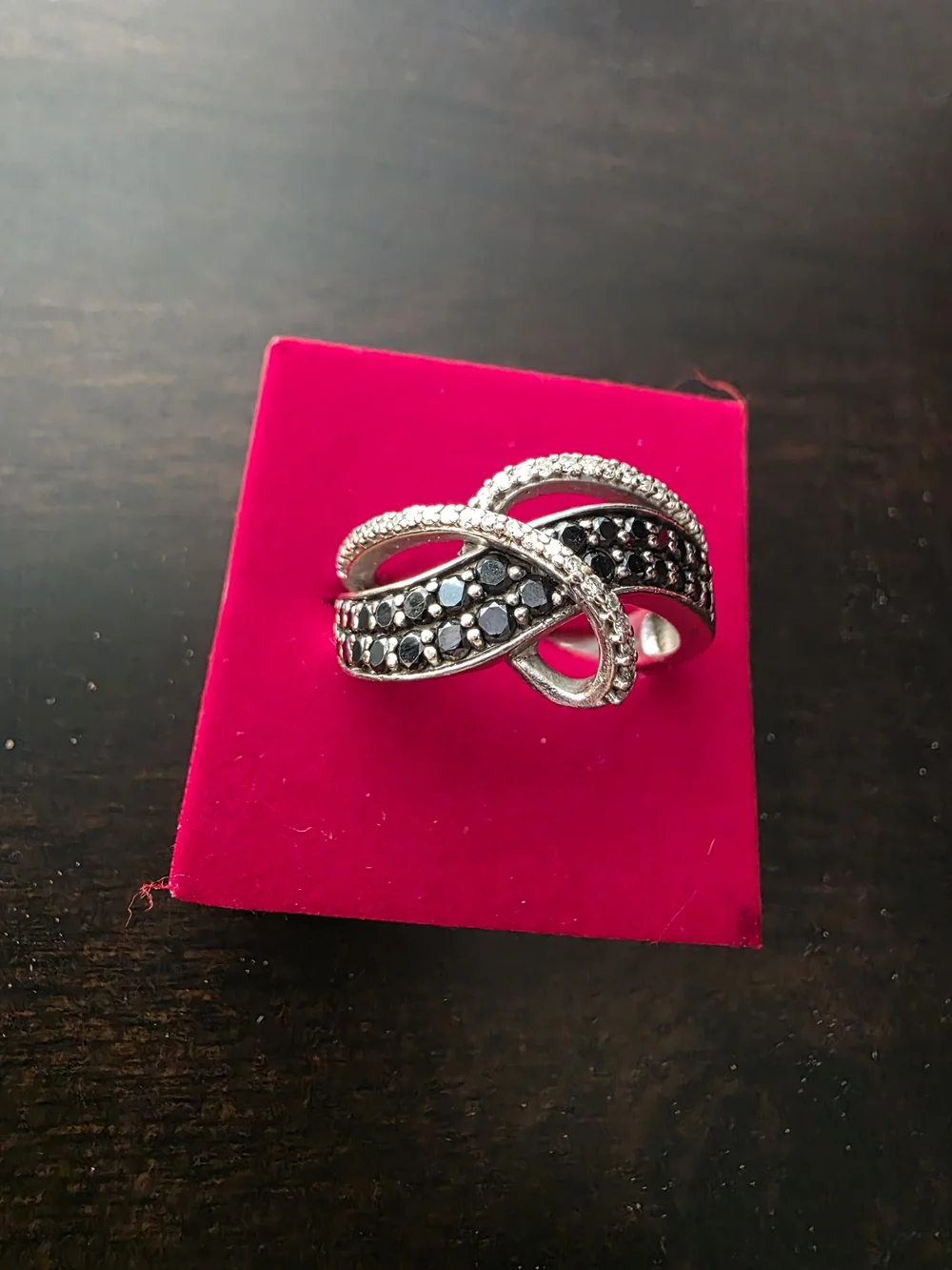 Le Vian 14K White Gold Black Diamond Ring Size 7.5 – Designer Statement